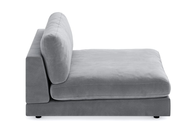 Arken 1-sits Divanmodul i Sammet - Ljusgrå - Möbler - Soffa - Modulsoffor - Övriga moduler till modulsoffa