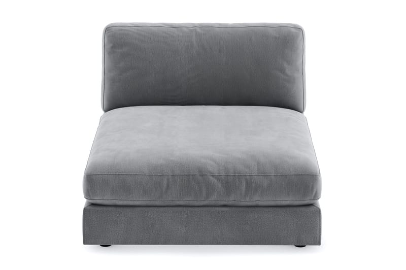 Arken 1-sits Divanmodul i Sammet - Ljusgrå - Möbler - Soffa - Modulsoffor - Övriga moduler till modulsoffa