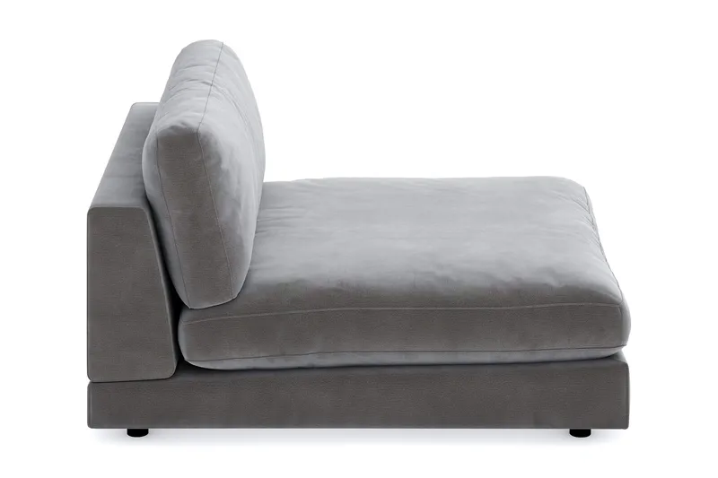 Arken 1-sits Divanmodul i Sammet - Mörkgrå - Möbler - Soffa - Modulsoffor - Övriga moduler till modulsoffa