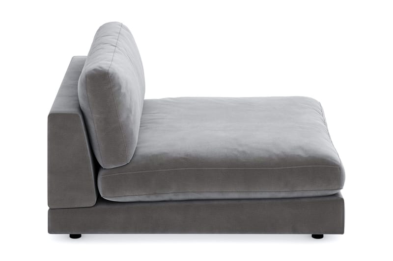 Arken 1-sits Divanmodul i Sammet - Mörkgrå - Möbler - Soffa - Modulsoffor - Övriga moduler till modulsoffa
