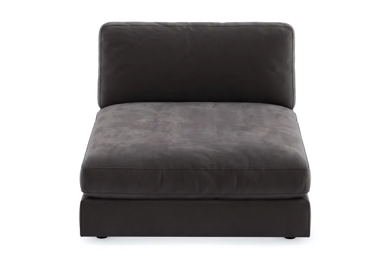 Arken 2-sits Divanmodul i Sammet - Mörkgrå - Möbler - Soffa - Modulsoffor - Övriga moduler till modulsoffa