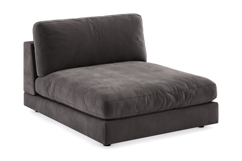 Arken 2-sits Divanmodul i Sammet - Mörkgrå - Möbler - Soffa - Modulsoffor - Övriga moduler till modulsoffa