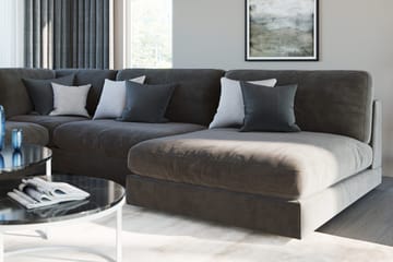 Arken 2-sits Divanmodul i Sammet - Mörkgrå - Möbler - Soffa - Modulsoffor - Övriga moduler till modulsoffa