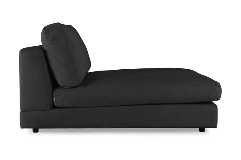 Arken 2-sits Divanmodul i Tyg - Svart - Möbler - Soffa - Modulsoffor - Övriga moduler till modulsoffa