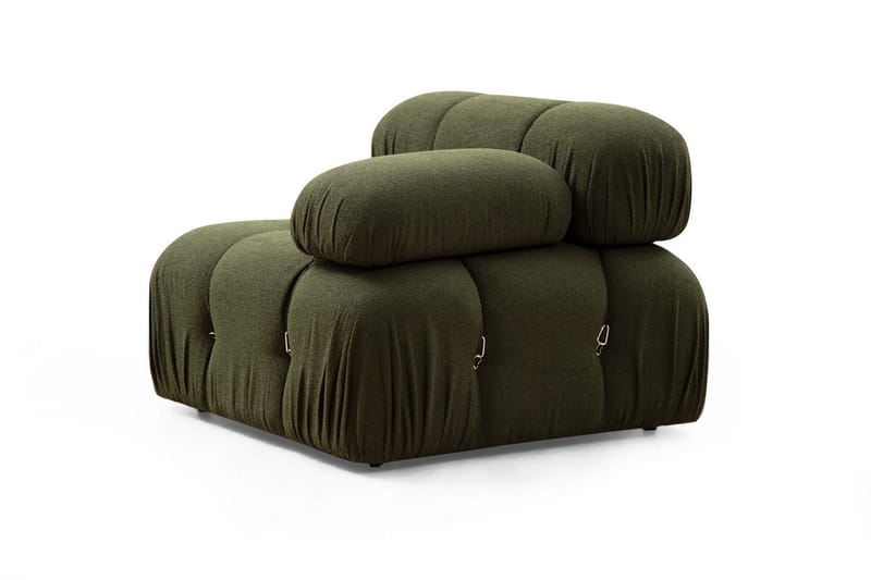 Belgin Högermodul / Fåtölj 95 cm med fasta armstöd och repdetaljer - Grön - Möbler - Soffa - Modulsoffor - Övriga moduler till modulsoffa
