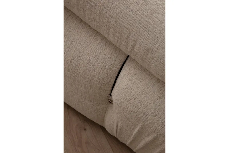 Belgin Vänstermodul / Fåtölj 95 cm med fasta armstöd och repdetaljer - Cream - Möbler - Soffa - Modulsoffor - Övriga moduler till modulsoffa