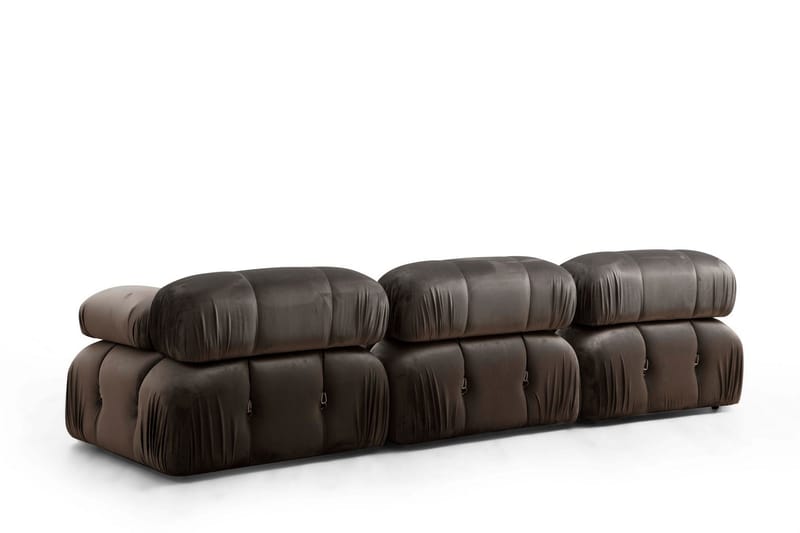 Belgin Vänstermodul / Fåtölj 95 cm med fasta armstöd och repdetaljer - Grå - Möbler - Soffa - Modulsoffor - Övriga moduler till modulsoffa
