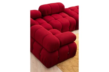 Belgin Vänstermodul / Fåtölj 95 cm med fasta armstöd och repdetaljer - Röd - Möbler - Soffa - Modulsoffor - Övriga moduler till modulsoffa