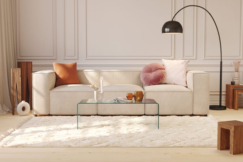 Cubo 1-sits Högermodul i Manchester 108 cm bred - Beige - Möbler - Soffa - Modulsoffor - Övriga moduler till modulsoffa