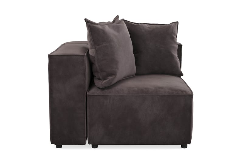 Cubo 1-sits Högermodul i Sammet 108 cm bred - Mörkgrå - Möbler - Soffa - Modulsoffor - Övriga moduler till modulsoffa