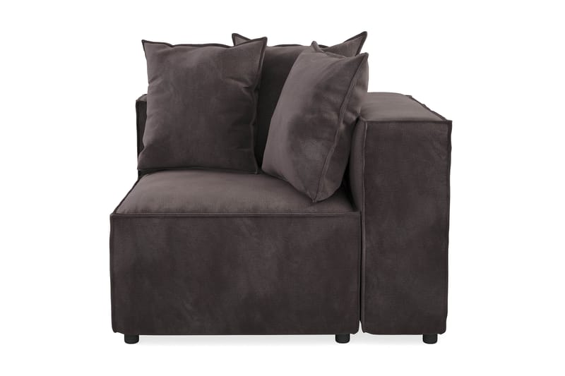 Cubo 1-sits Högermodul i Sammet 108 cm bred - Mörkgrå - Möbler - Soffa - Modulsoffor - Övriga moduler till modulsoffa