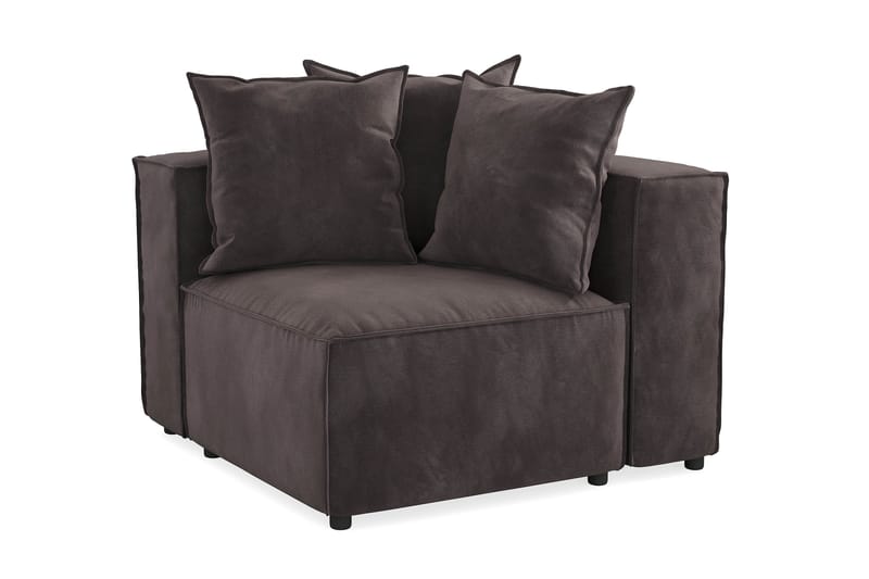 Cubo 1-sits Högermodul i Sammet 108 cm bred - Mörkgrå - Möbler - Soffa - Modulsoffor - Övriga moduler till modulsoffa