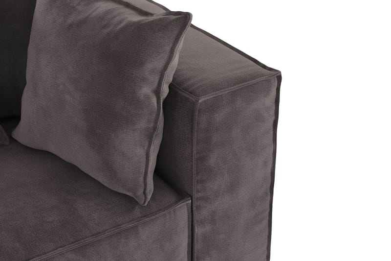 Cubo 1-sits Högermodul i Sammet 108 cm bred - Mörkgrå - Möbler - Soffa - Modulsoffor - Övriga moduler till modulsoffa