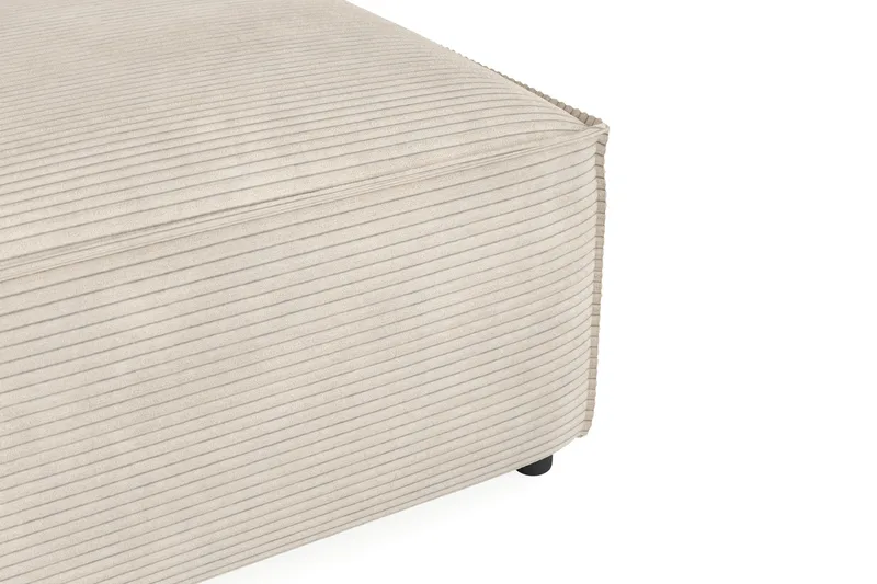 Cubo 1-sits  Rektangulär Fotpallsmodul i Manchester 80 cm bred - Beige - Möbler - Soffa - Modulsoffor - Övriga moduler till modulsoffa