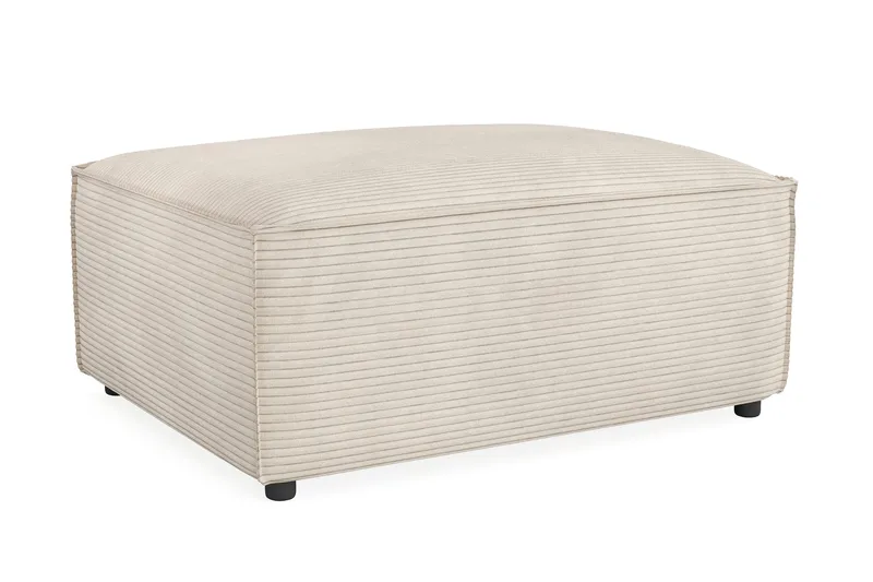 Cubo 1-sits  Rektangulär Fotpallsmodul i Manchester 80 cm bred - Beige - Möbler - Soffa - Modulsoffor - Övriga moduler till modulsoffa