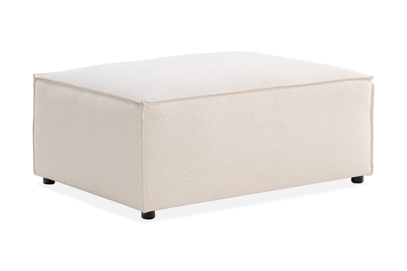 Cubo 1-sits  Rektangulär Fotpallsmodul i Tyg 80 cm bred - Beige - Möbler - Soffa - Modulsoffor - Övriga moduler till modulsoffa
