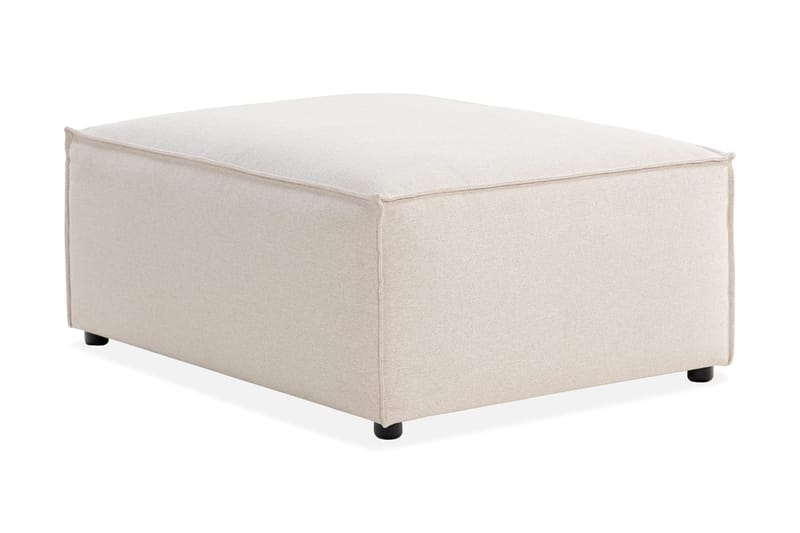 Cubo 1-sits  Rektangulär Fotpallsmodul i Tyg 80 cm bred - Beige - Möbler - Soffa - Modulsoffor - Övriga moduler till modulsoffa