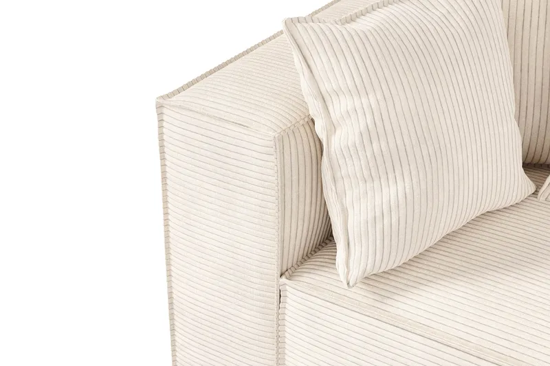 Cubo 1-sits Vänstermodul i Manchester 108 cm bred - Beige - Möbler - Soffa - Modulsoffor - Övriga moduler till modulsoffa