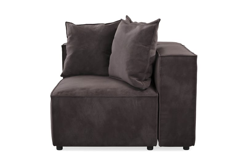 Cubo 1-sits Vänstermodul i Sammet 108 cm bred - Mörkgrå - Möbler - Soffa - Modulsoffor - Övriga moduler till modulsoffa