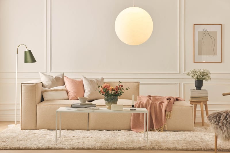 Cubo 1-sits Vänstermodul i Tyg 108 cm bred - Beige - Möbler - Soffa - Modulsoffor - Övriga moduler till modulsoffa