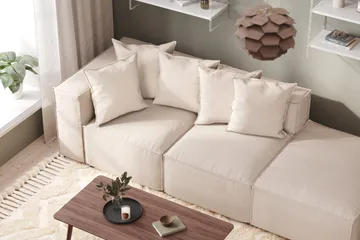Cubo 1-sits Vänstermodul i Tyg 108 cm bred - Beige - Möbler - Soffa - Modulsoffor - Övriga moduler till modulsoffa