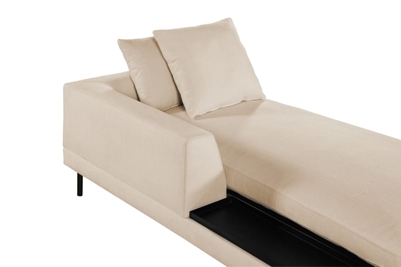 Karridale Divanmodul 92,5 cm Vänster - Beige - Övriga moduler till modulsoffa