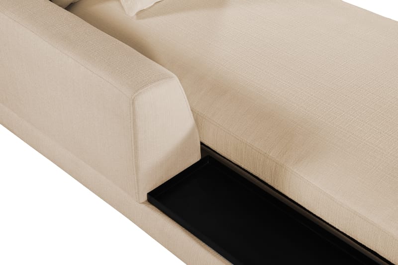 Karridale Divanmodul 92,5 cm Vänster - Beige - Övriga moduler till modulsoffa