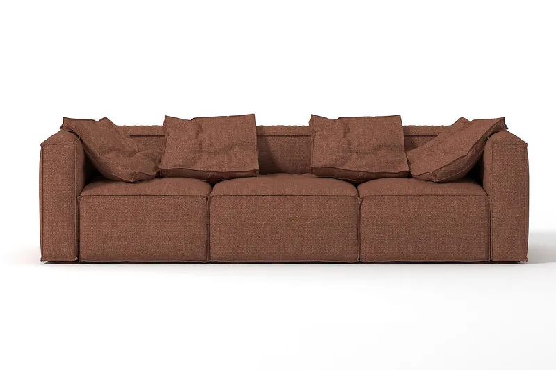 Oceanis Hörnmodul/armstödsmodul höger - Brun - Möbler - Soffa - Modulsoffor - Övriga moduler till modulsoffa