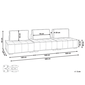 3-sits soffa Tibro - Off-White - Möbler - Soffa - Modulsoffor - Komplett modulsoffa