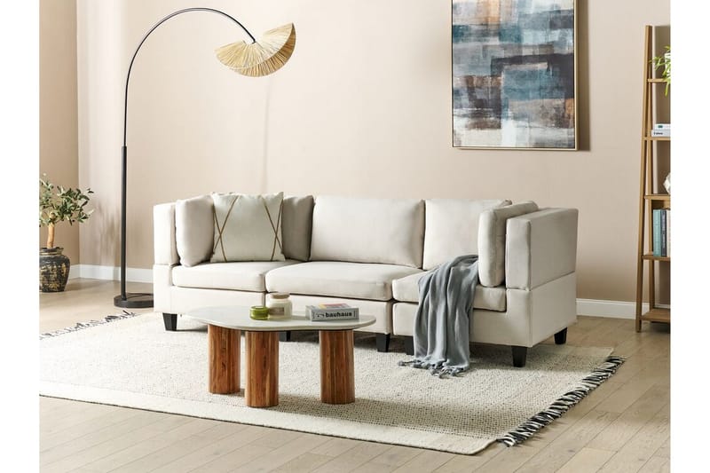 Buck 3-sits Komplett Modulsoffa i Tyg - Beige|Svart - Möbler - Soffa - Modulsoffor - Komplett modulsoffa