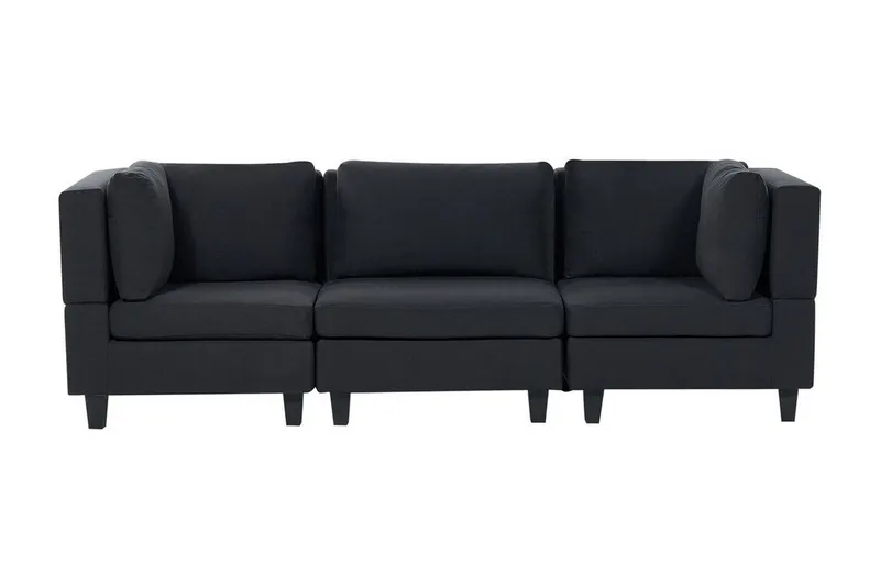 Buck 3-sits Komplett Modulsoffa i Tyg, Svart