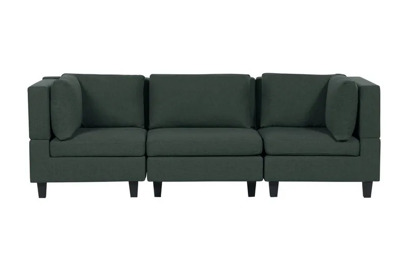 Buck 3-sits Rektangulär Modulsoffa i Tyg, Mörkgrön