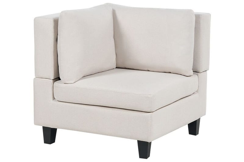 Buck 4-sits L-formad Modulsoffa med Divan och Hörnsoffa i Tyg - Beige|Svart - Möbler - Soffa - Modulsoffor - Komplett modulsoffa