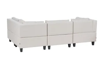 Buck 4-sits L-formad Modulsoffa med Divan och Hörnsoffa i Tyg - Beige|Svart - Möbler - Soffa - Modulsoffor - Komplett modulsoffa