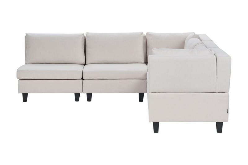 Buck 5-sits L-formad Modulsoffa i Tyg - Beige|Svart - Möbler - Soffa - Modulsoffor - Komplett modulsoffa