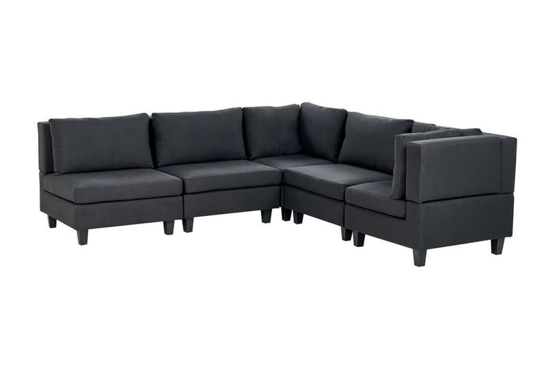 Buck 5-sits L-formad Modulsoffa i Tyg, Svart