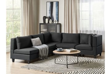 Buck 5-sits L-formad Modulsoffa i Tyg - Svart - Möbler - Soffa - Modulsoffor - Komplett modulsoffa