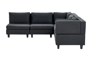 Buck 5-sits L-formad Modulsoffa i Tyg - Svart - Möbler - Soffa - Modulsoffor - Komplett modulsoffa