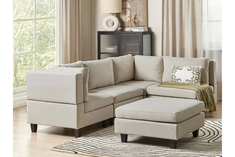 Buck Modulsoffa 4-sits - Beige/Svart - Möbler - Soffa - Modulsoffor - Komplett modulsoffa