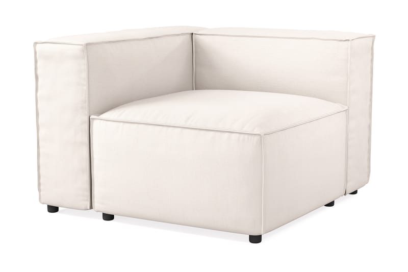 Cubo 1-sits Vänstermodul i Tyg 108 cm bred - Vit - Möbler - Soffa - Modulsoffor - Övriga moduler till modulsoffa