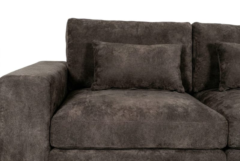 Dubai 2-sits soffa Extra Djup i Chenille - Mörkbrun - Möbler - Soffa - Modulsoffor - Komplett modulsoffa