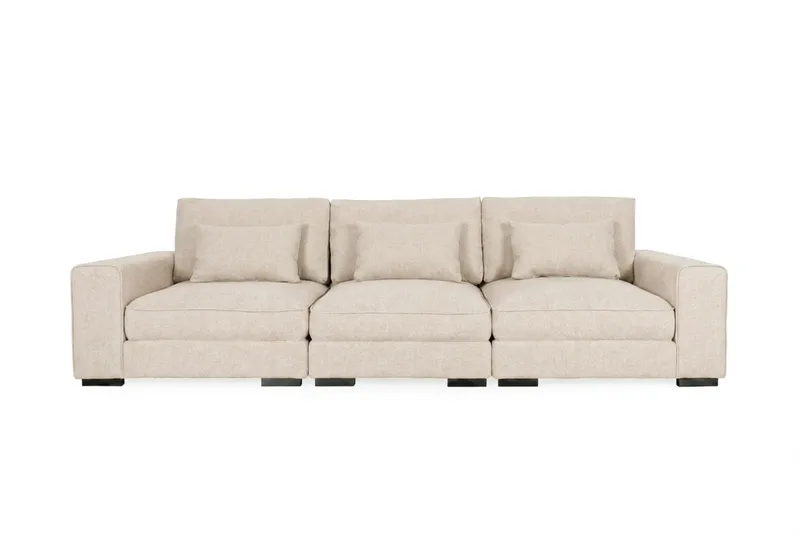 Dubai 3-sits soffa Extra Djup - Beige - Möbler - Soffa - Modulsoffor - Komplett modulsoffa