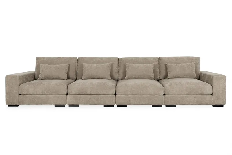 Dubai 4-sits soffa Extra Djup i Chenille, Brun