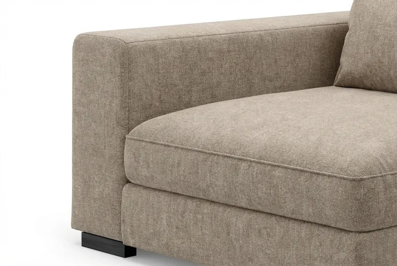 Dubai Armstöd Höger i Tyg - Beige/Grå - Möbler - Soffa - Modulsoffor - Övriga moduler till modulsoffa