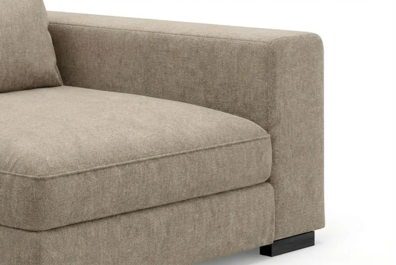 Dubai Armstöd Höger i Tyg, Beige/Grå
