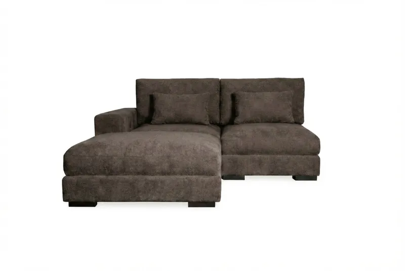 Dubai Divansoffa Vänster Extra Djup - Mörkbrun - Möbler - Soffa - Modulsoffor - Komplett modulsoffa