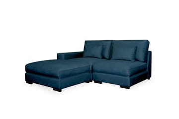 Dubai Divansoffa Vänster Sammet Extra Djup - Blå - Möbler - Soffa - Modulsoffor - Komplett modulsoffa