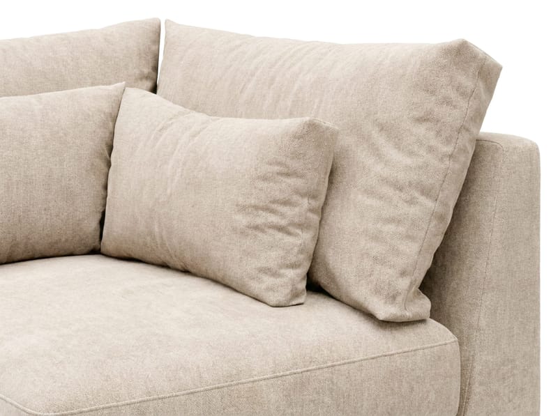 Dubai Hörnmodul i Chenille Extra Djup - Beige - Möbler - Soffa - Modulsoffor - Hörnmodul