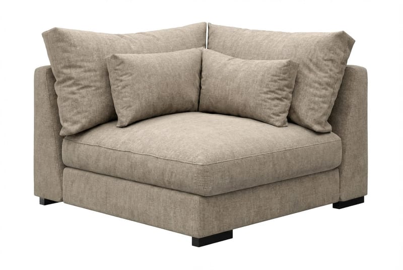 Dubai Hörnmodul i Tyg, Beige/Grå