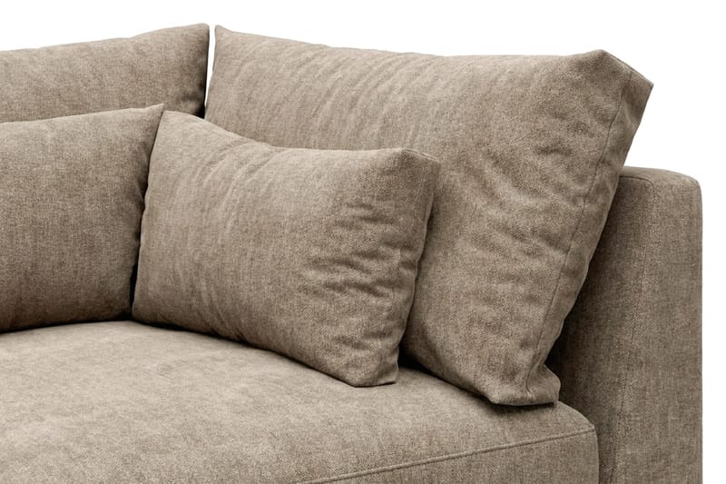 Dubai Hörnmodul i Tyg Extra Djup - Brun - Möbler - Soffa - Modulsoffor - Hörnmodul